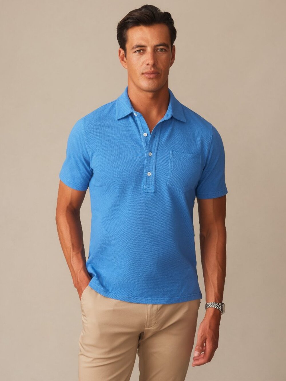J McLaughlin Mantle Pique Polo - Pacific Blue NEW